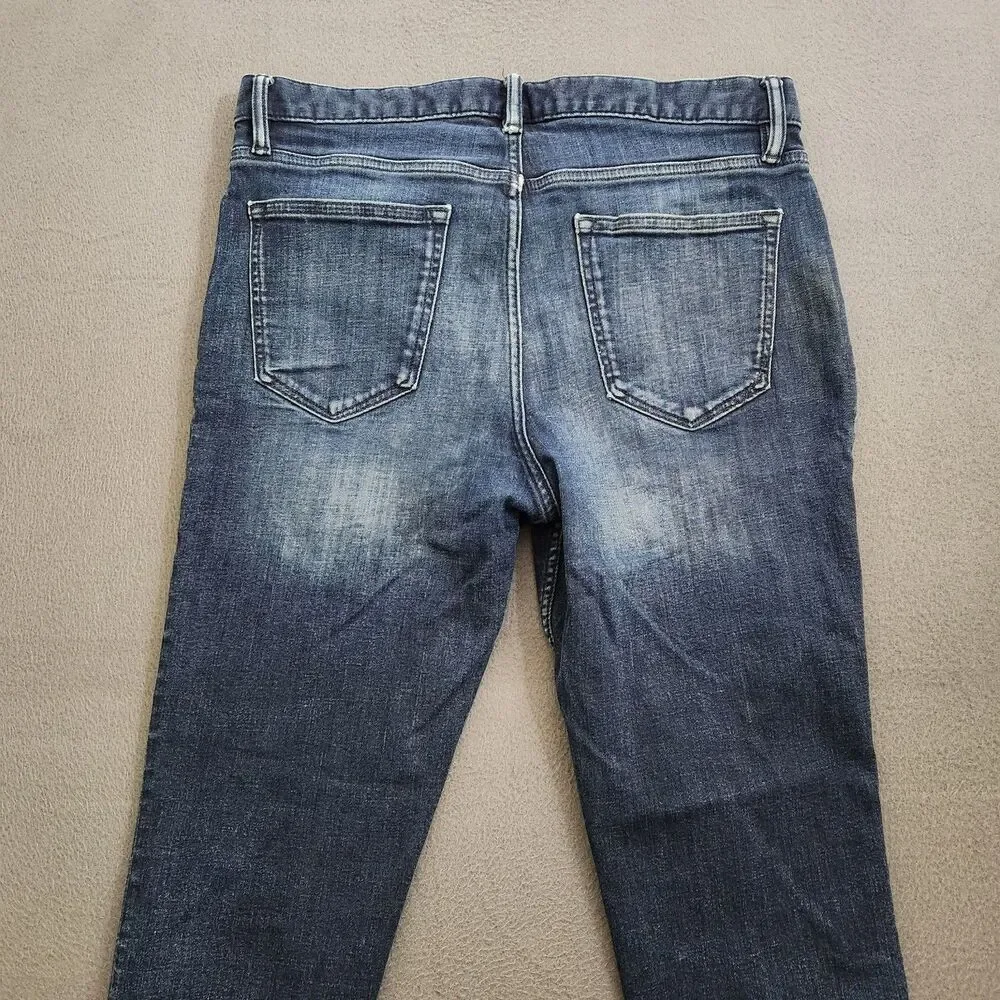 Banana Republic Factory Men 34X30(28) Slim Fit Casual Jeans Dark Wash Denim